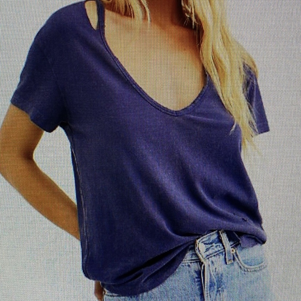 Free People Distressed Tee